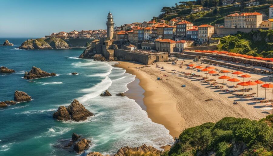 Stunning beach in Porto