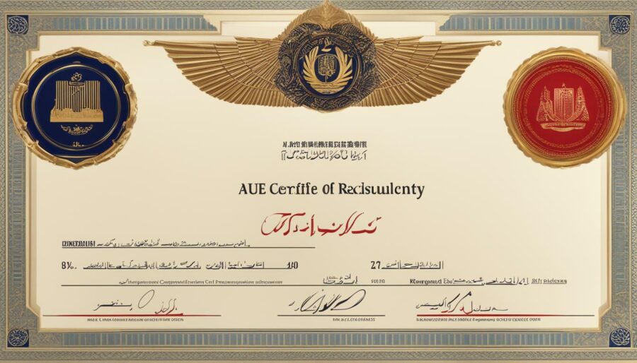 UAE tax residency certificate
