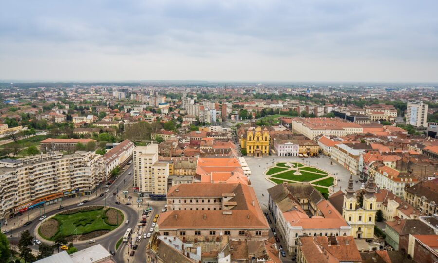 Aerial Photo of City Buildings and Houses 