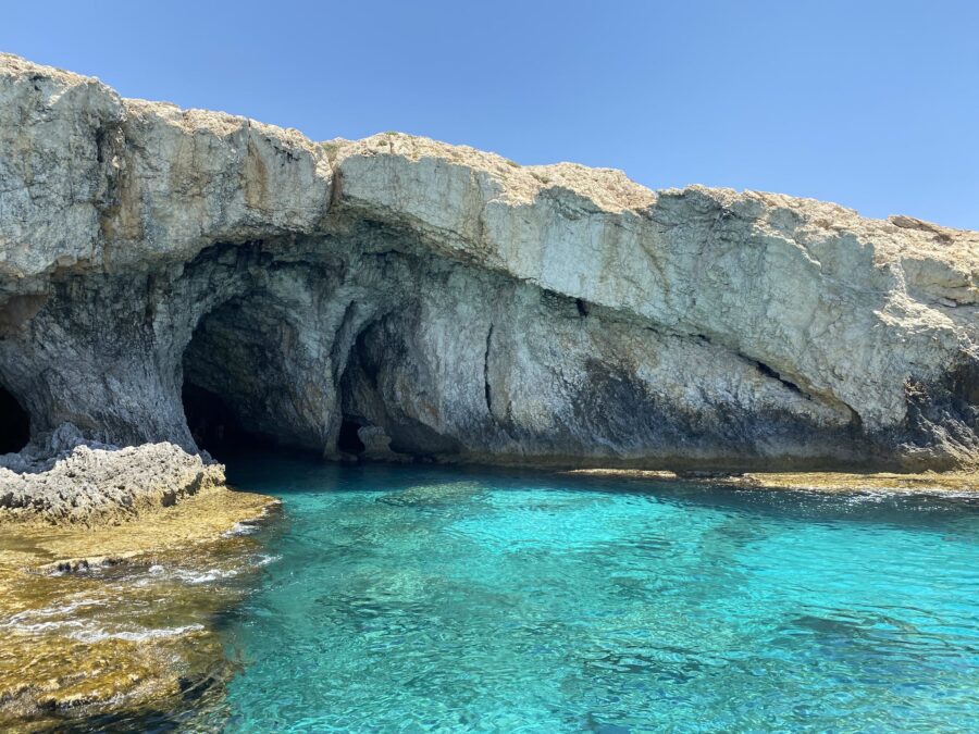 Cave Entrance in Cape Greco in Cyprus