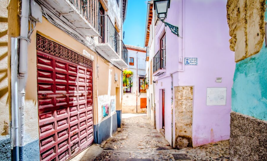 assorted-color concrete buildings