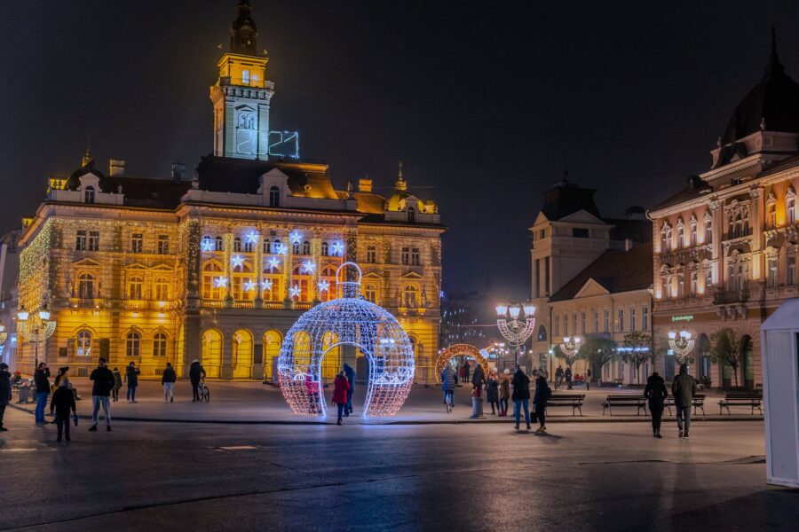 Town Square in Winter