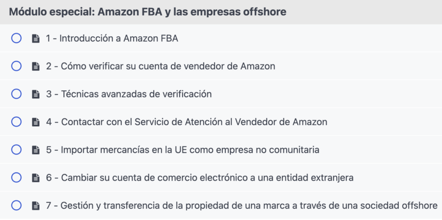 modulo espacial amazon fba
