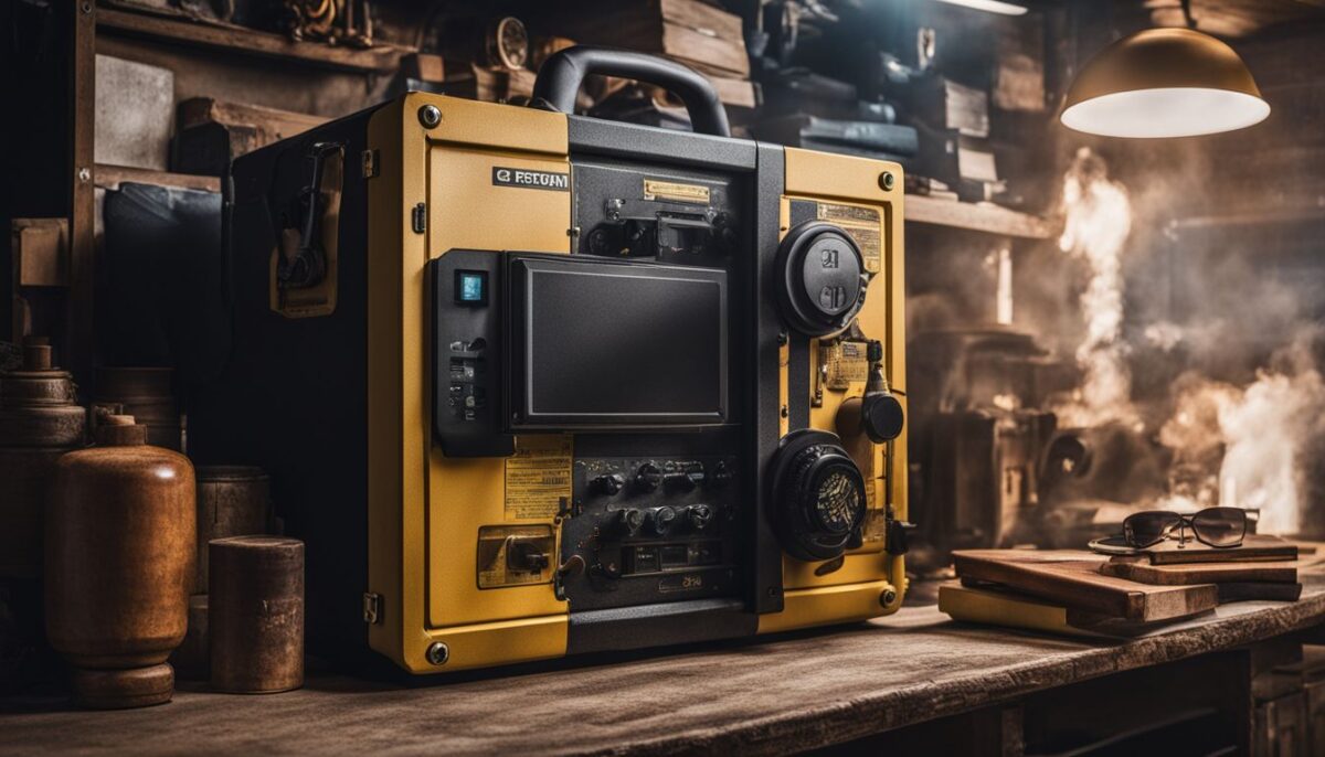 A hidden impenetrable safe in a bustling cityscape.