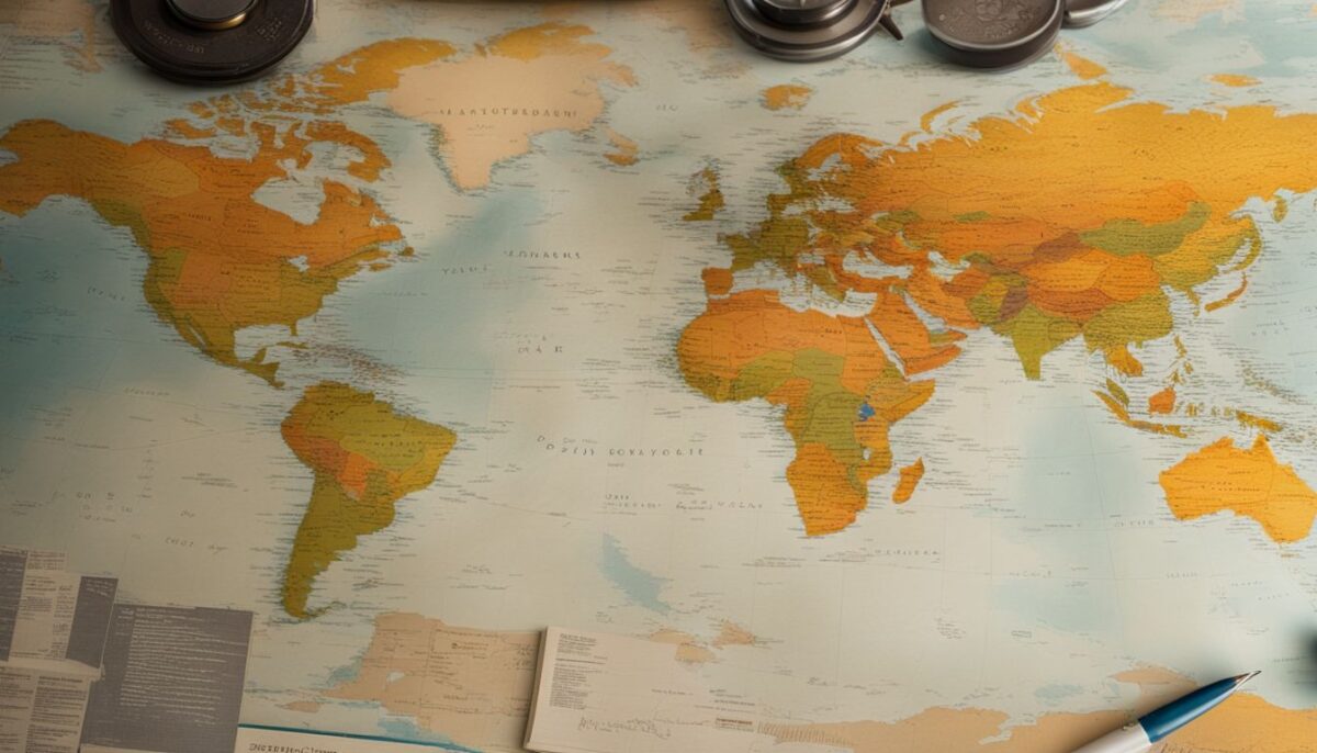 A photo of an offshore trust document placed on a world map. A photo of an offshore trust document placed on a world map.