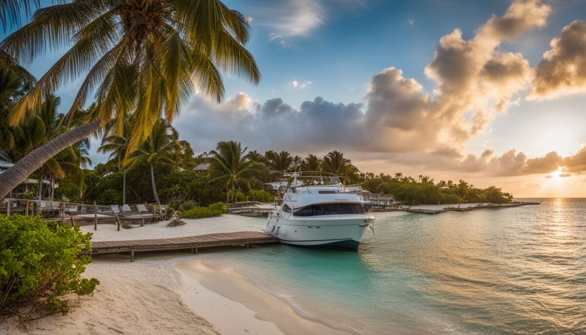 Tranquil Cayman Islands beach scene with clear waters and white sand.