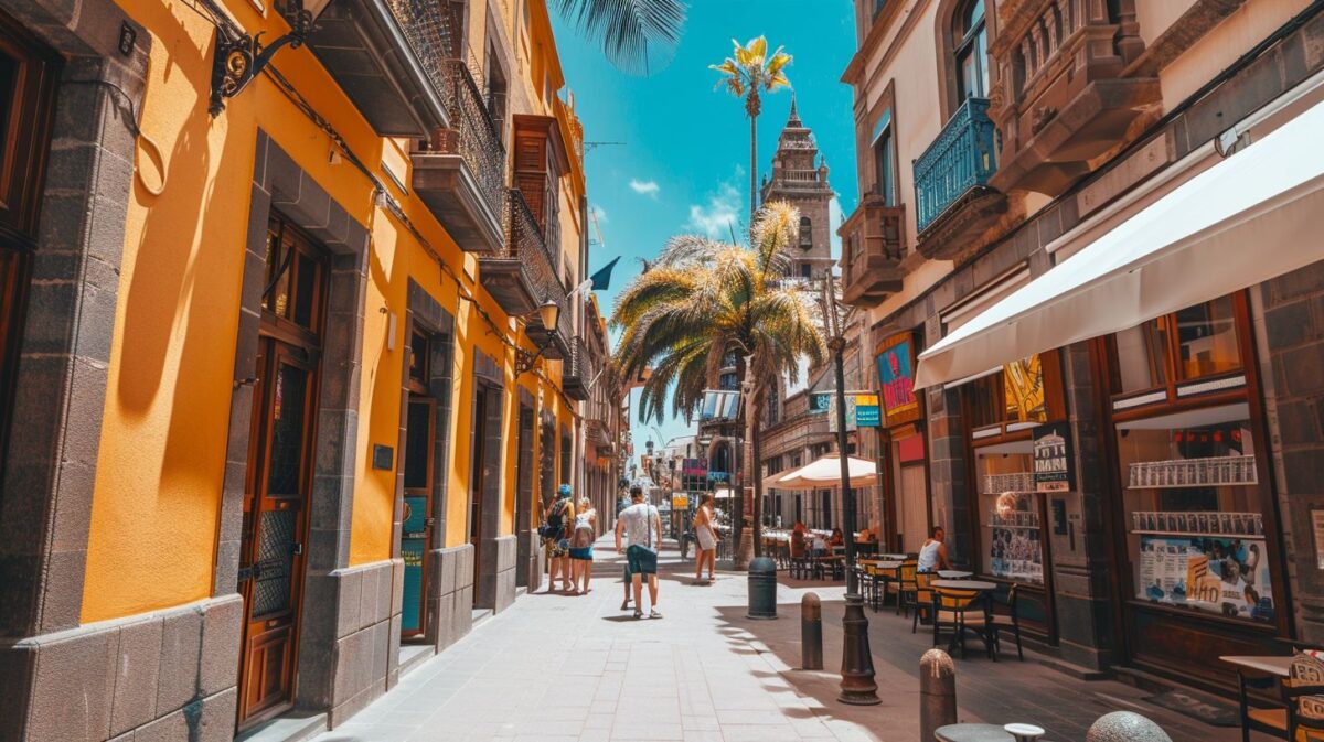 The vibrant streets of Gran Canaria showcase a dynamic business environment.