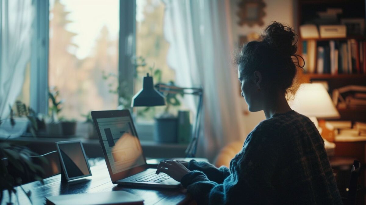 A person reviewing Paraguay's tax residency laws on a laptop in a home office.