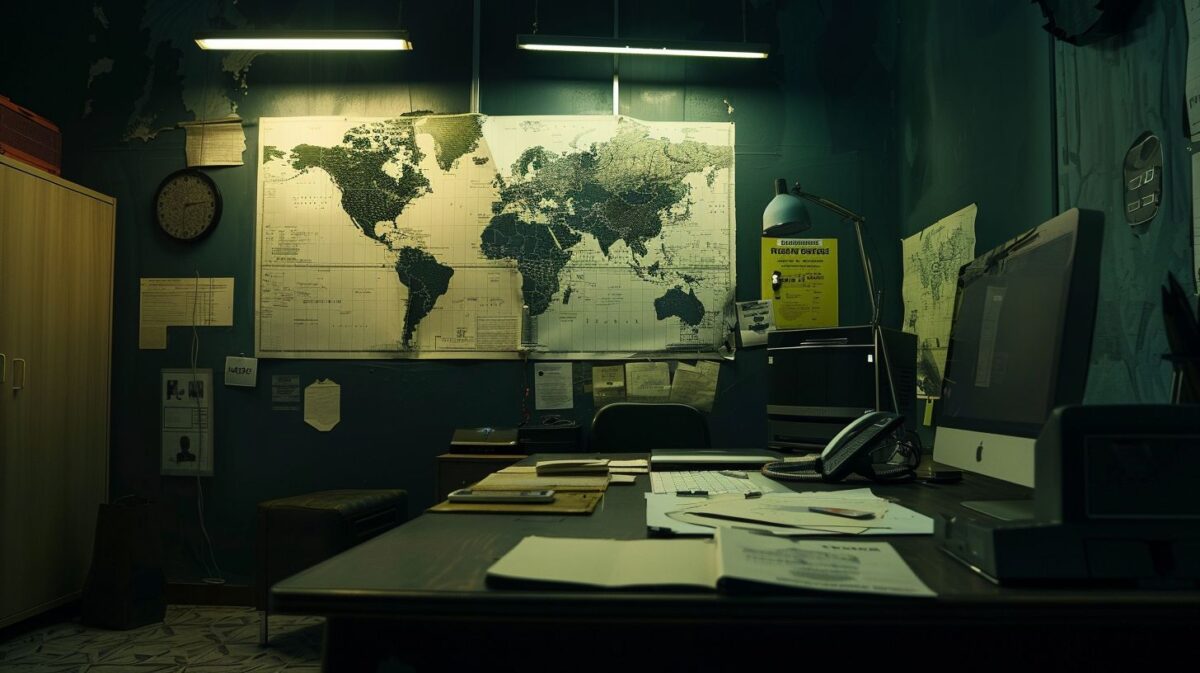 Opening an offshore bank account with documents and passports spread out.