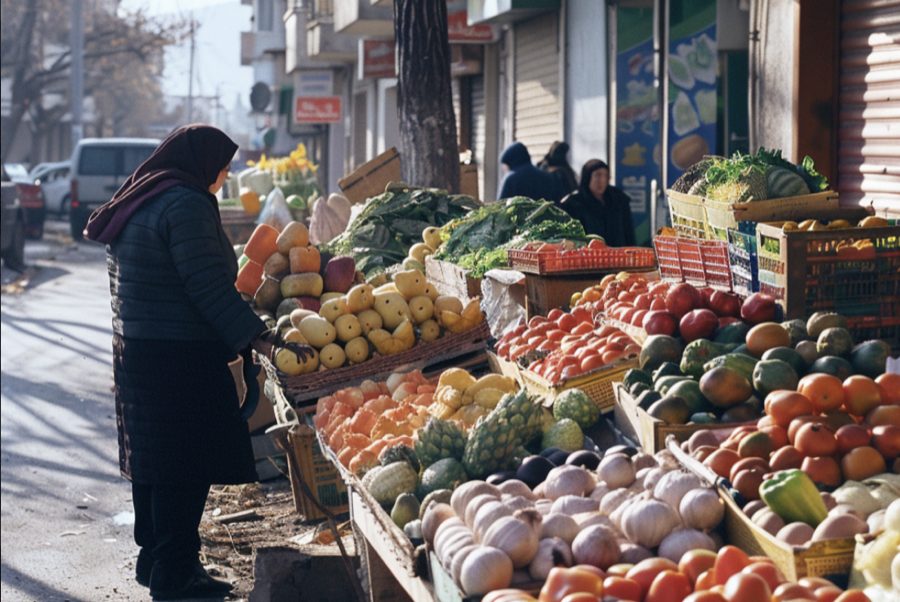 doing groceries in the streets of albania